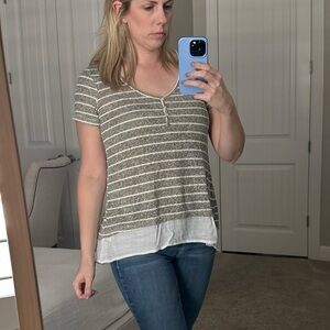 Striped Bobeau Top